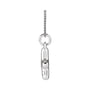 Sapphire Row Bubble Letter Necklace - X, 14K White Gold (view 2)