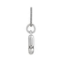 Sapphire Row Bubble Letter Necklace - Y, 14K White Gold (view 2)