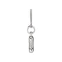 Sapphire Row Bubble Letter Necklace - Z, 14K White Gold (view 2)