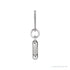 Sapphire Row Bubble Letter Necklace - Z, 14K White Gold (view 3)