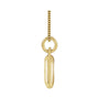 Sapphire Row Bubble Letter Necklace - A, 14K Yellow Gold (view 2)