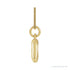Sapphire Row Bubble Letter Necklace - A, 14K Yellow Gold (view 3)
