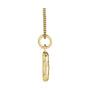 Sapphire Row Bubble Letter Necklace - B, 14K Yellow Gold (view 2)