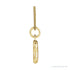 Sapphire Row Bubble Letter Necklace - B, 14K Yellow Gold (view 3)