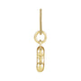 Sapphire Row Bubble Letter Necklace - C, 14K Yellow Gold (view 2)