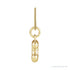 Sapphire Row Bubble Letter Necklace - C, 14K Yellow Gold (view 3)
