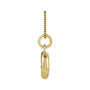 Sapphire Row Bubble Letter Necklace - D, 14K Yellow Gold (view 2)