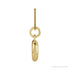 Sapphire Row Bubble Letter Necklace - D, 14K Yellow Gold (view 3)
