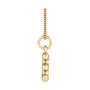 Sapphire Row Bubble Letter Necklace - E, 14K Yellow Gold (view 2)
