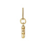 Sapphire Row Bubble Letter Necklace - F, 14K Yellow Gold (view 2)