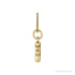 Sapphire Row Bubble Letter Necklace - F, 14K Yellow Gold (view 3)