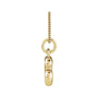 Sapphire Row Bubble Letter Necklace - G, 14K Yellow Gold (view 2)