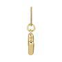 Sapphire Row Bubble Letter Necklace - H, 14K Yellow Gold (view 2)