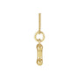 Sapphire Row Bubble Letter Necklace - I, 14K Yellow Gold (view 2)