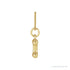Sapphire Row Bubble Letter Necklace - I, 14K Yellow Gold (view 3)