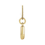 Sapphire Row Bubble Letter Necklace - J, 14K Yellow Gold (view 2)