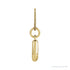 Sapphire Row Bubble Letter Necklace - J, 14K Yellow Gold (view 3)