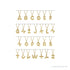 Sapphire Row Bubble Letter Necklace - K, 14K Yellow Gold (view 2)