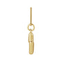 Sapphire Row Bubble Letter Necklace - M, 14K Yellow Gold (view 2)