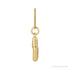 Sapphire Row Bubble Letter Necklace - M, 14K Yellow Gold (view 3)
