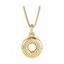 Sapphire Row Bubble Letter Necklace - O, 14K Yellow Gold