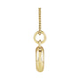 Sapphire Row Bubble Letter Necklace - O, 14K Yellow Gold (view 2)