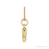 Sapphire Row Bubble Letter Necklace - P, 14K Yellow Gold (view 3)