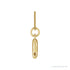 Sapphire Row Bubble Letter Necklace - Q, 14K Yellow Gold (view 3)