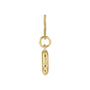 Sapphire Row Bubble Letter Necklace - R, 14K Yellow Gold (view 2)