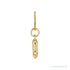 Sapphire Row Bubble Letter Necklace - R, 14K Yellow Gold (view 3)