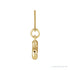 Sapphire Row Bubble Letter Necklace - S, 14K Yellow Gold (view 3)