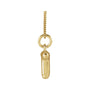 Sapphire Row Bubble Letter Necklace - T, 14K Yellow Gold (view 2)
