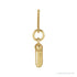 Sapphire Row Bubble Letter Necklace - T, 14K Yellow Gold (view 3)