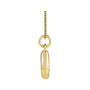 Sapphire Row Bubble Letter Necklace - U, 14K Yellow Gold (view 2)