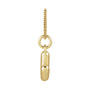 Sapphire Row Bubble Letter Necklace - V, 14K Yellow Gold (view 2)