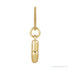 Sapphire Row Bubble Letter Necklace - V, 14K Yellow Gold (view 3)