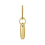 Sapphire Row Bubble Letter Necklace - W, 14K Yellow Gold (view 2)