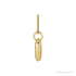 Sapphire Row Bubble Letter Necklace - W, 14K Yellow Gold (view 3)