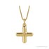 Sapphire Row Bubble Letter Necklace - X, 14K Yellow Gold