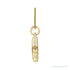 Sapphire Row Bubble Letter Necklace - X, 14K Yellow Gold (view 3)