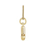 Sapphire Row Bubble Letter Necklace - Y, 14K Yellow Gold (view 2)