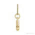 Sapphire Row Bubble Letter Necklace - Y, 14K Yellow Gold (view 3)