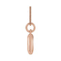 Sapphire Row Bubble Letter Necklace - A, 14K Rose Gold (view 2)
