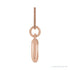 Sapphire Row Bubble Letter Necklace - A, 14K Rose Gold (view 3)