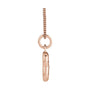 Sapphire Row Bubble Letter Necklace - B, 14K Rose Gold (view 2)