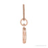 Sapphire Row Bubble Letter Necklace - B, 14K Rose Gold (view 3)