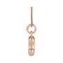 Sapphire Row Bubble Letter Necklace - C, 14K Rose Gold (view 2)