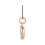 Sapphire Row Bubble Letter Necklace - D, 14K Rose Gold (view 2)