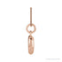 Sapphire Row Bubble Letter Necklace - D, 14K Rose Gold (view 3)