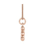 Sapphire Row Bubble Letter Necklace - E, 14K Rose Gold (view 2)